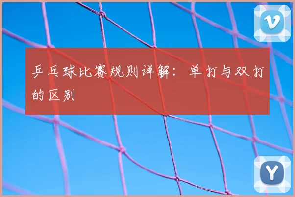 乒乓球比赛规则详解：单打与双打的区别